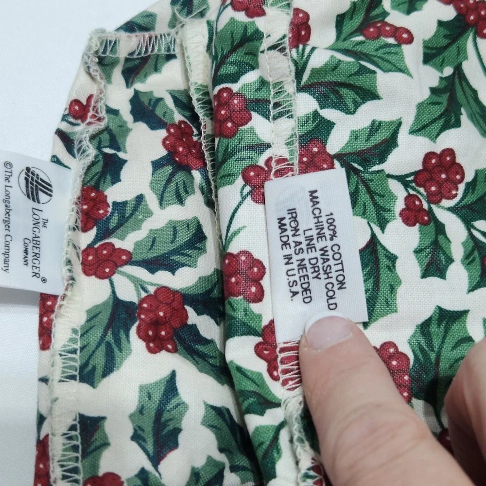Longaberger holly liner
